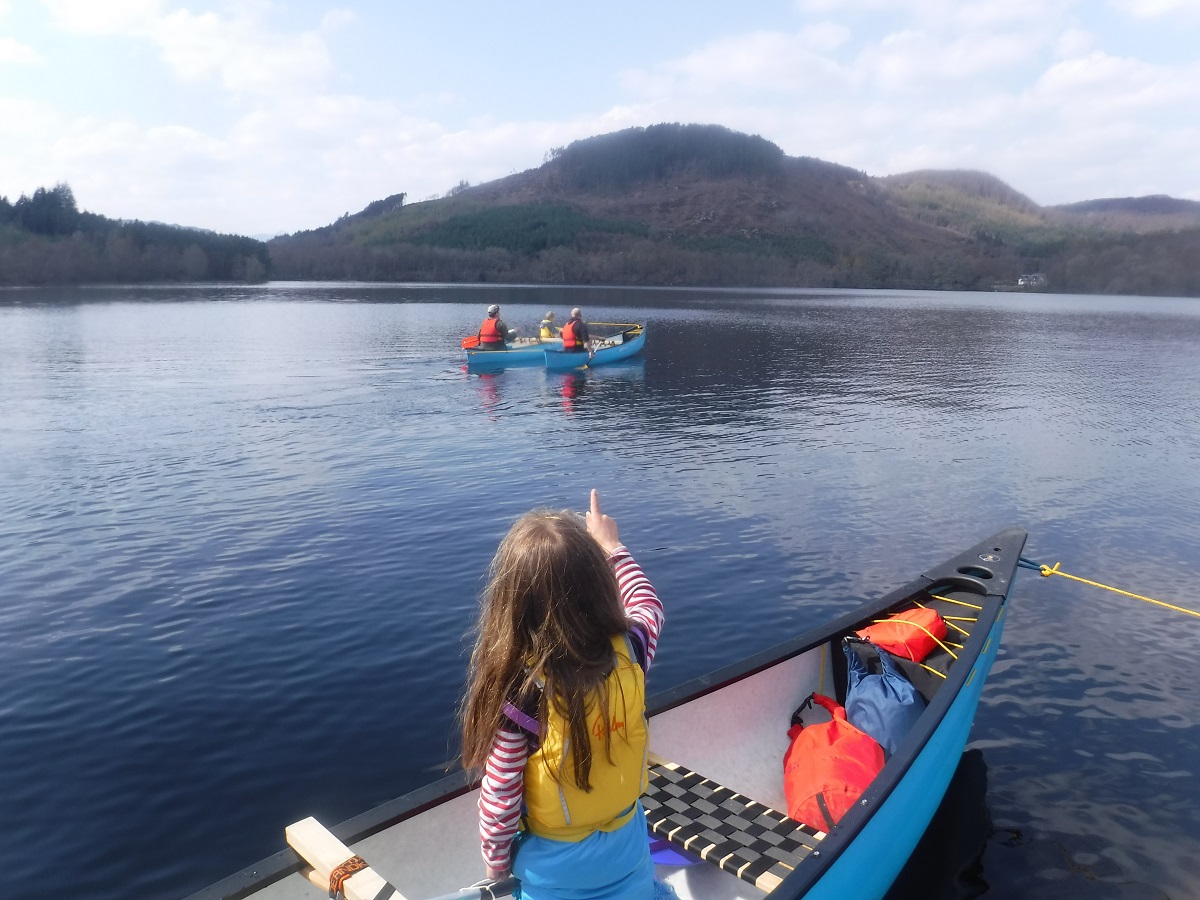 Small child canoeing